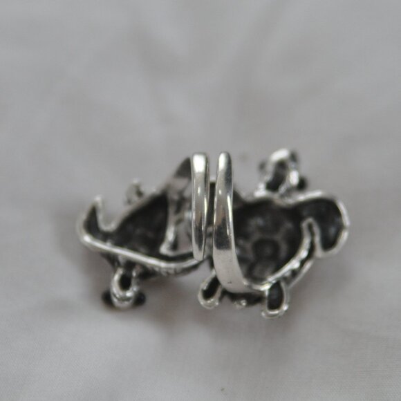 HUGE Sterling Silver Adjustable Turtle Statement Ring .5 oz - Picture 3 of 4